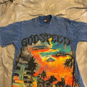 Godspeed Blue Graphic Short Sleeve Tee